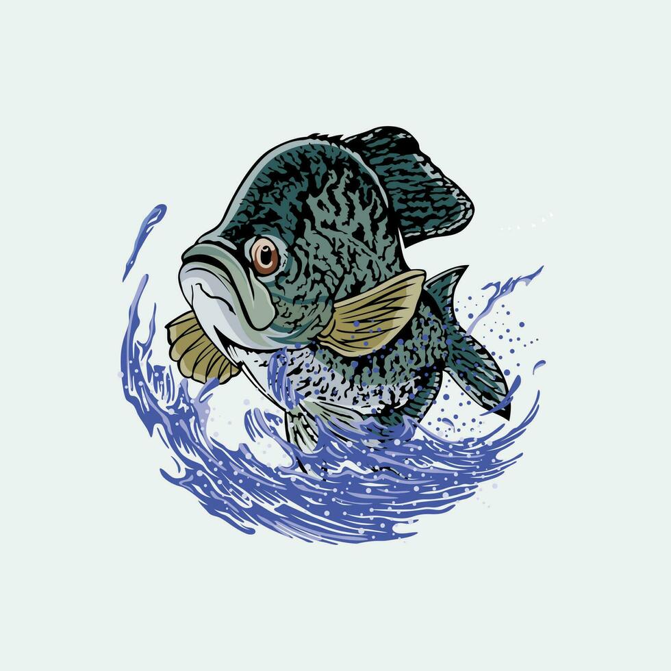 vetor logotipo bluegil peixe