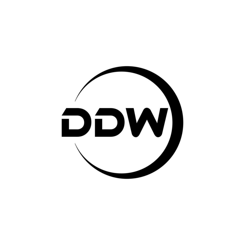 ddw carta logotipo Projeto dentro ilustração. vetor logotipo, caligrafia desenhos para logotipo, poster, convite, etc.