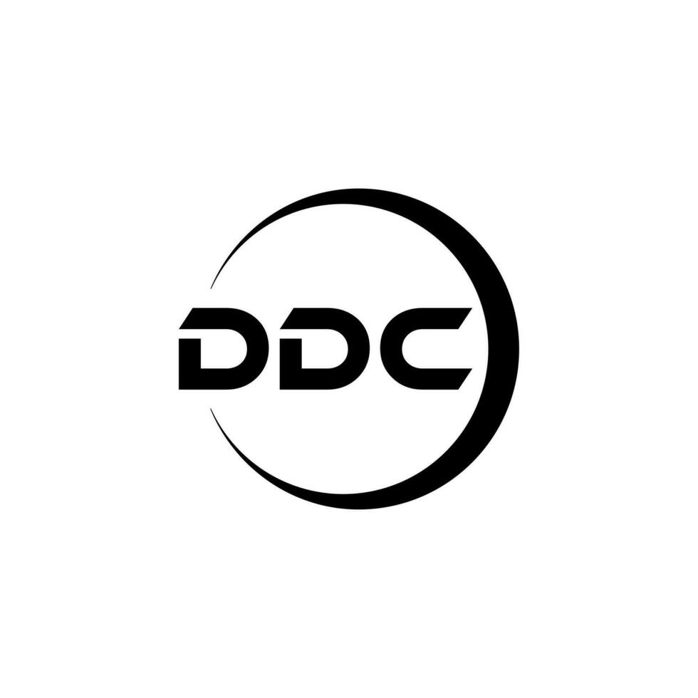 ddc carta logotipo Projeto dentro ilustração. vetor logotipo, caligrafia desenhos para logotipo, poster, convite, etc.