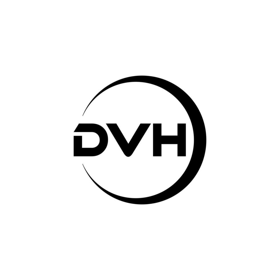 dvh carta logotipo Projeto dentro ilustração. vetor logotipo, caligrafia desenhos para logotipo, poster, convite, etc.