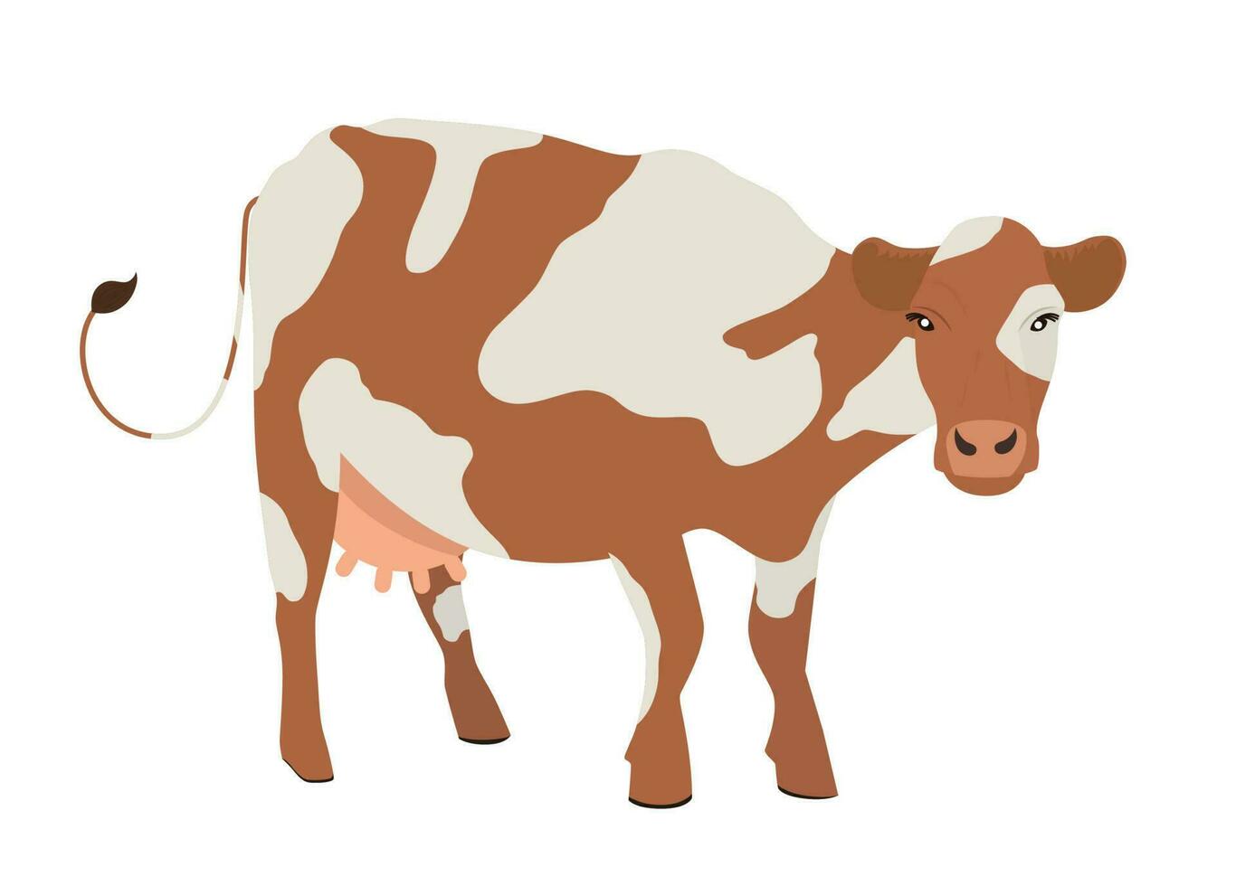 vaca isolado em branco fundo vetor ilustração