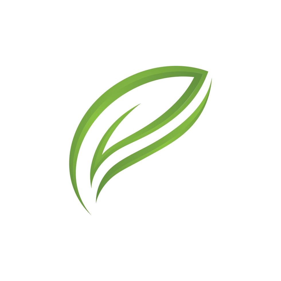 símbolo de vetor de ecologia de folha verde
