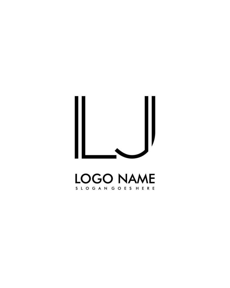 lj inicial minimalista moderno abstrato logotipo vetor