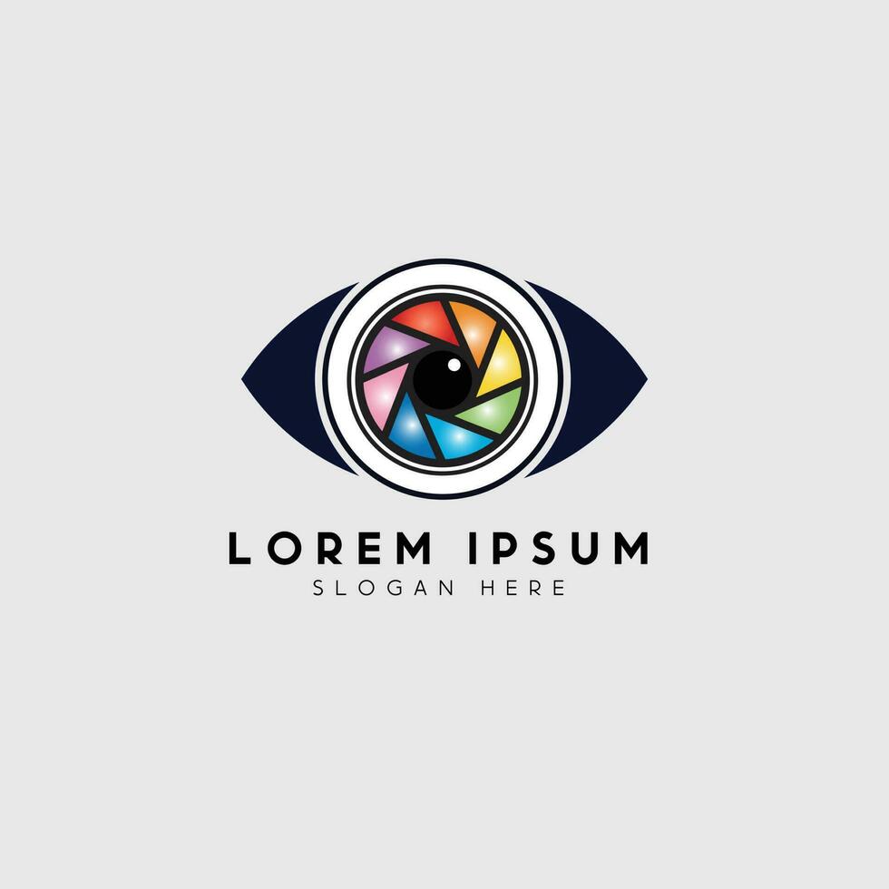 colorida olho logotipo Projeto para meios de comunicação e visão vetor