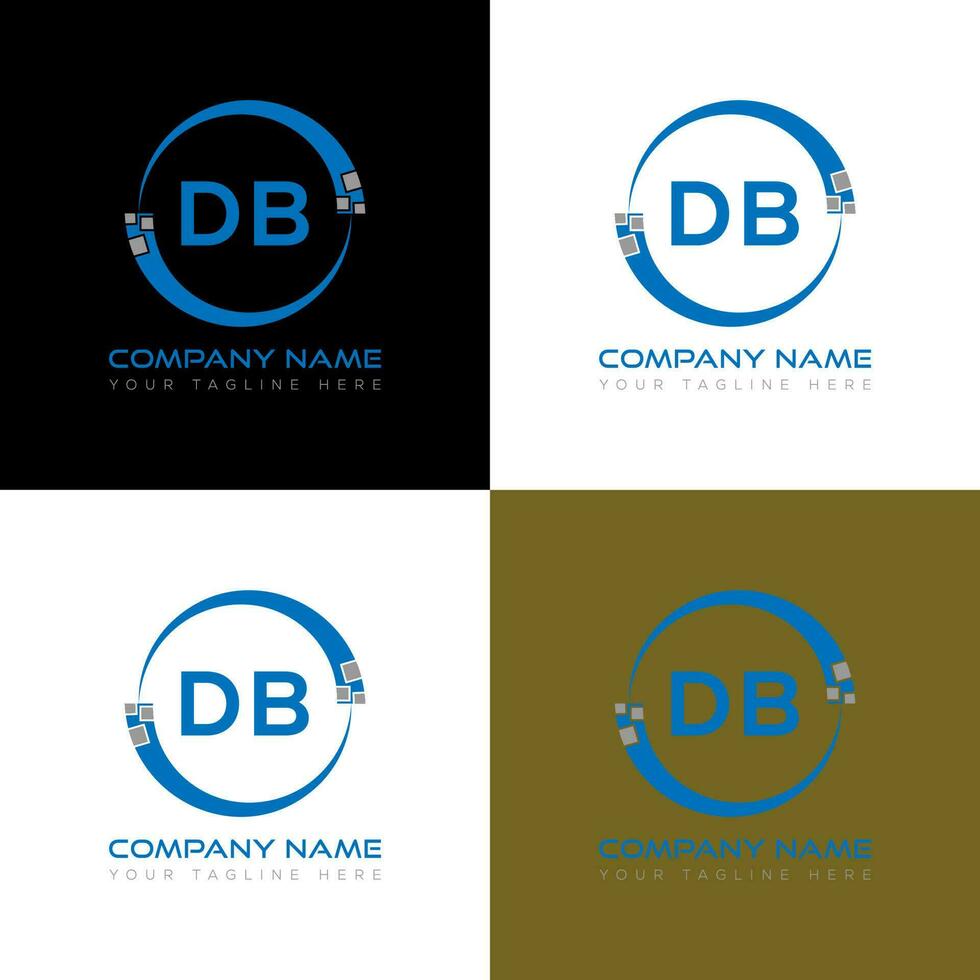 design criativo do logotipo da letra db. db design exclusivo. vetor