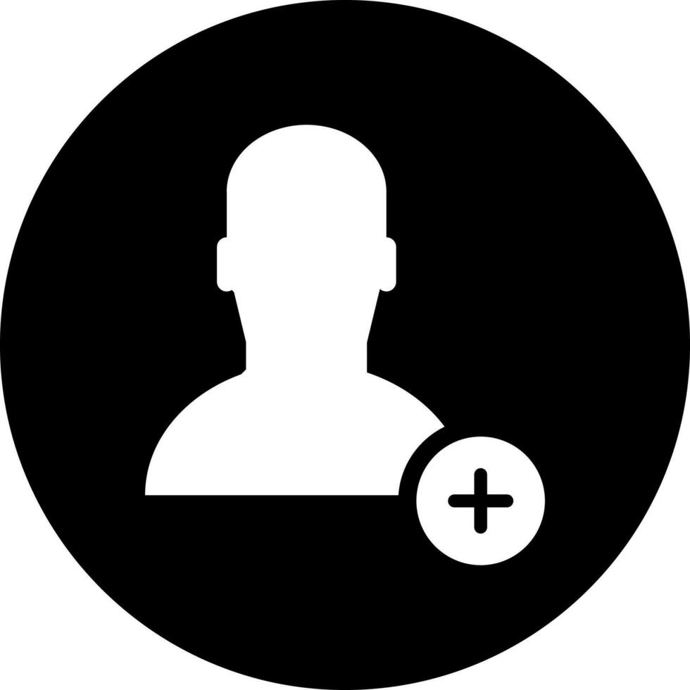 ilustração do adicionar conta ou perfil glifo ícone. vetor