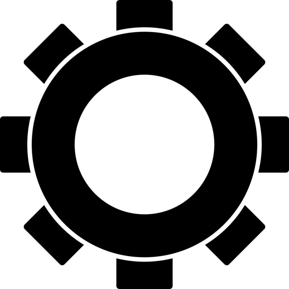 glifo ícone ou símbolo do configuração ou roda dentada. vetor