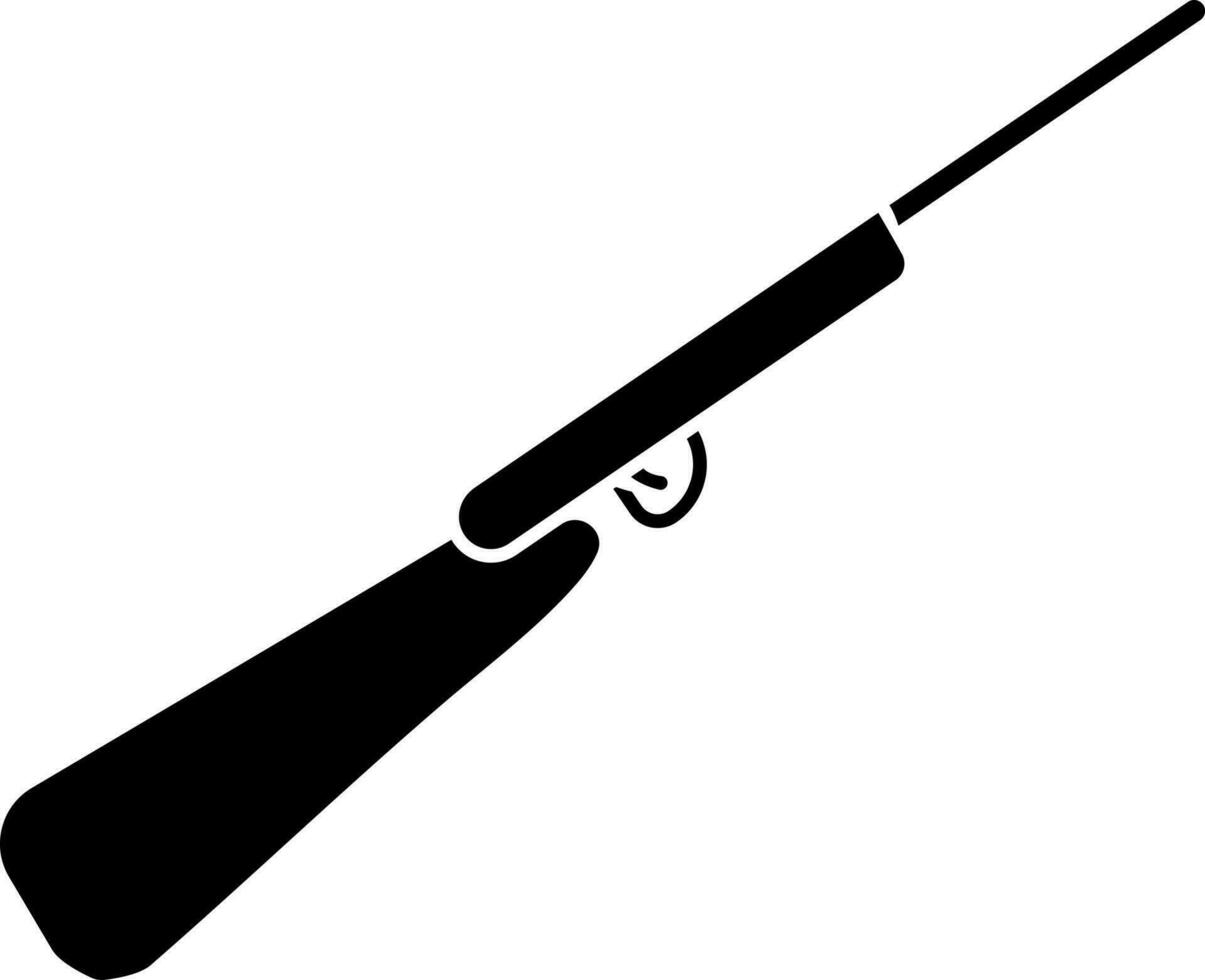 ilustração do uma rifle dentro Preto e branco cor. vetor