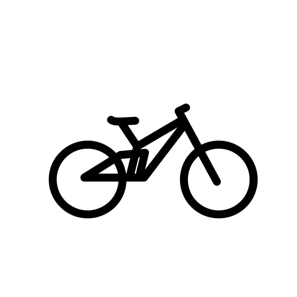 linha de bicicleta simples contorno vetorial ícone ilustração design plano vetor