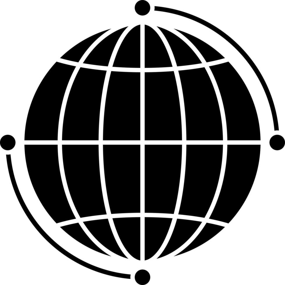 ilustração do uma globo ícone dentro plano estilo. vetor