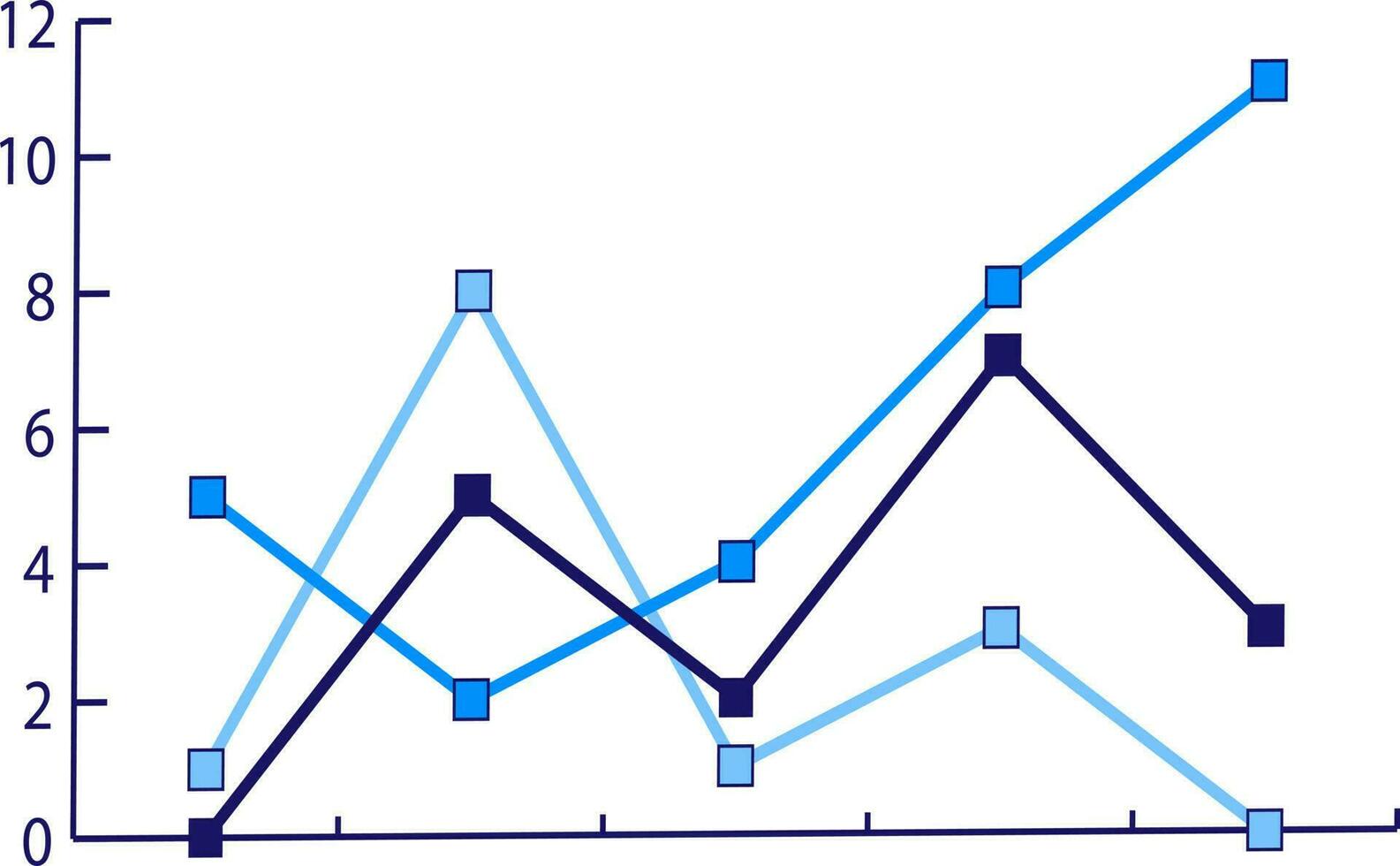 azul linha arte o negócio linha gráfico ícone. vetor