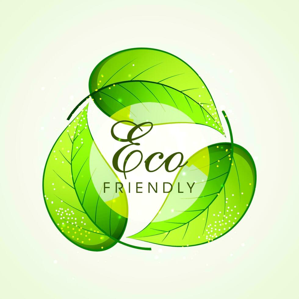 eco amigáveis conceito com verde folhas. vetor