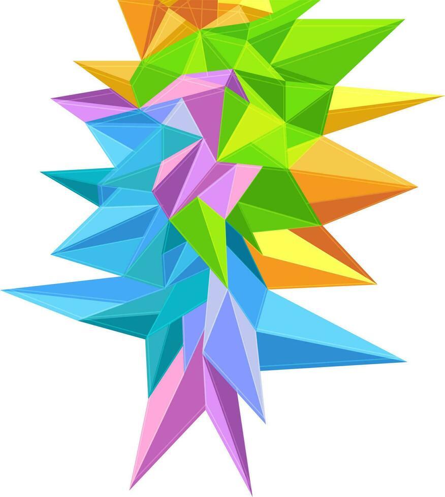 colorida abstrato poligonal elemento. vetor