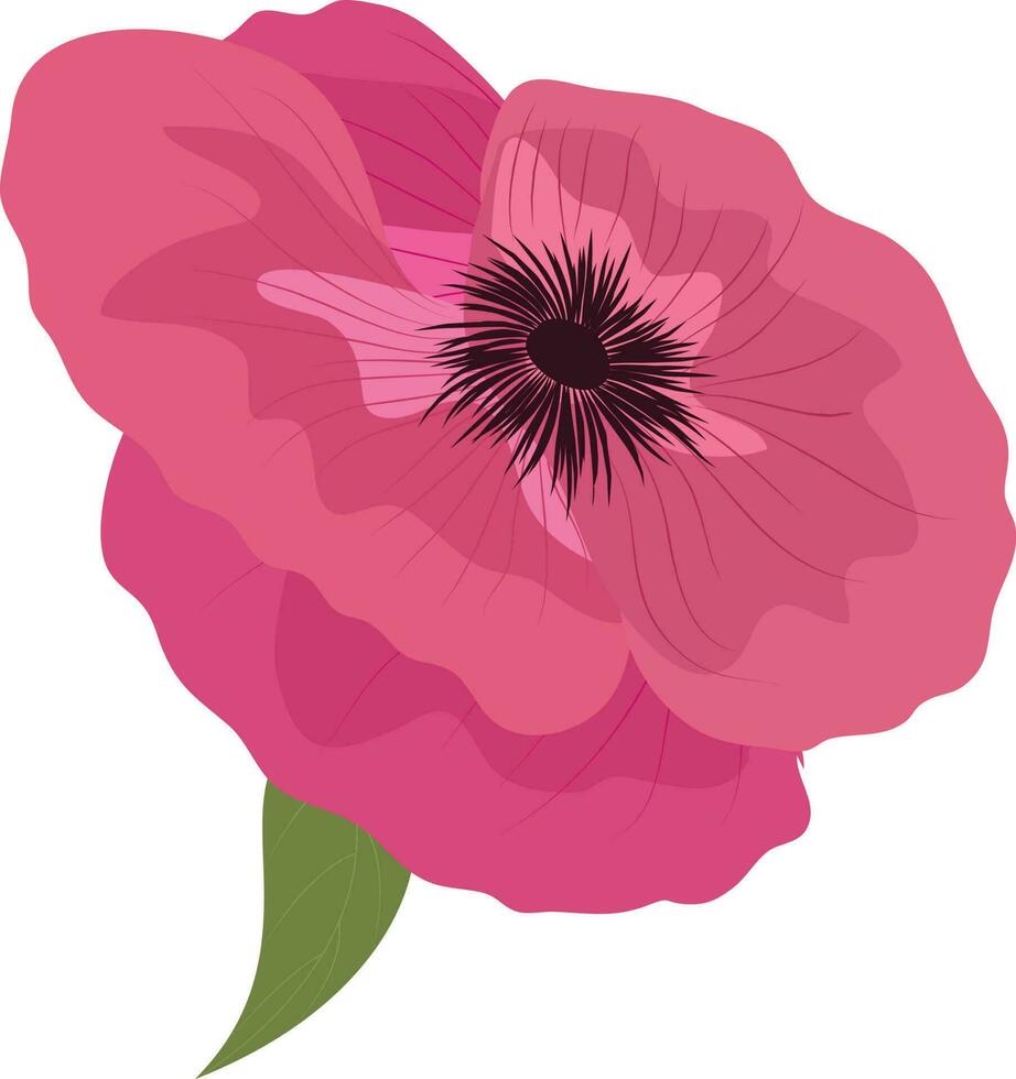 isolado ilustração do flor dentro Rosa e verde cor. vetor