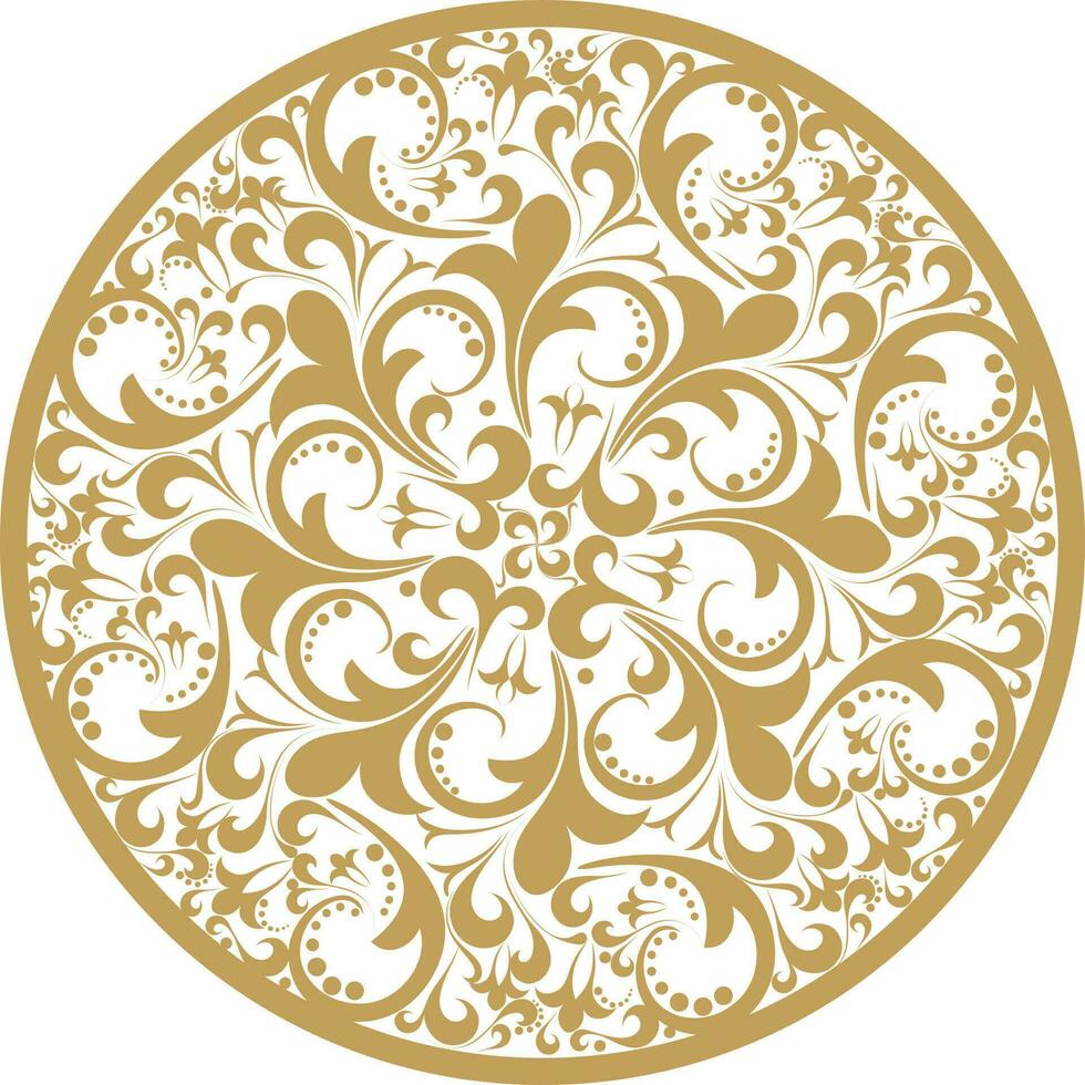 circular ornamental dourado bola. vetor