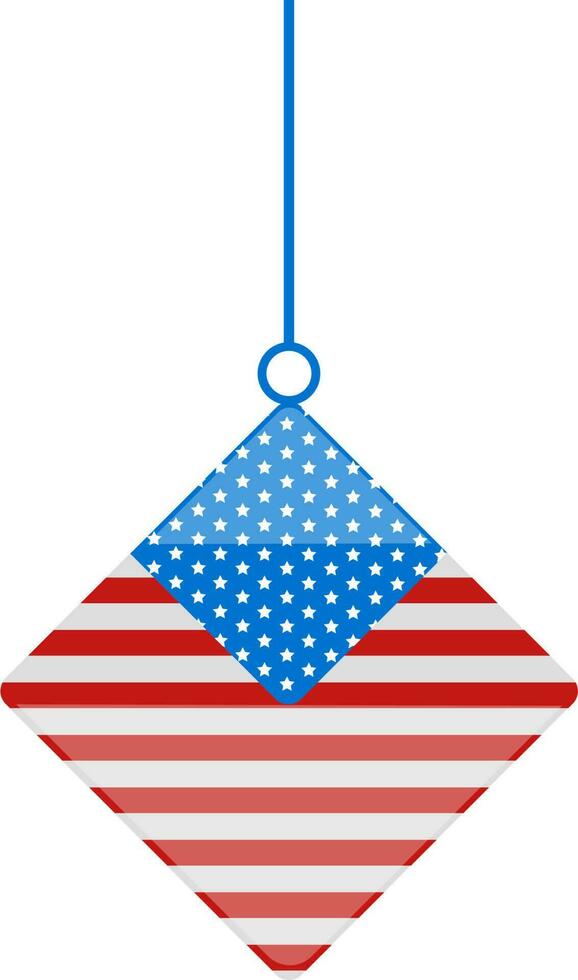 americano bandeira cores suspensão decoração elemento. vetor