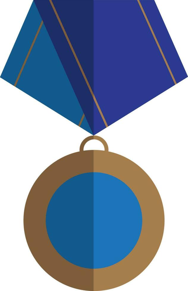 plano estilo azul suspensão sombra medalha forma. vetor