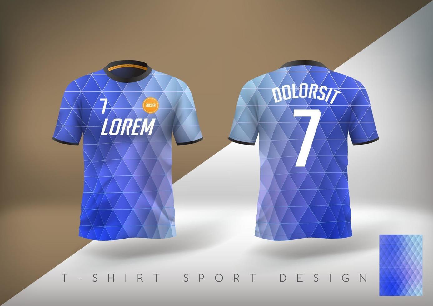 T-shirt esporte de futebol com design justo e gola redonda vetor