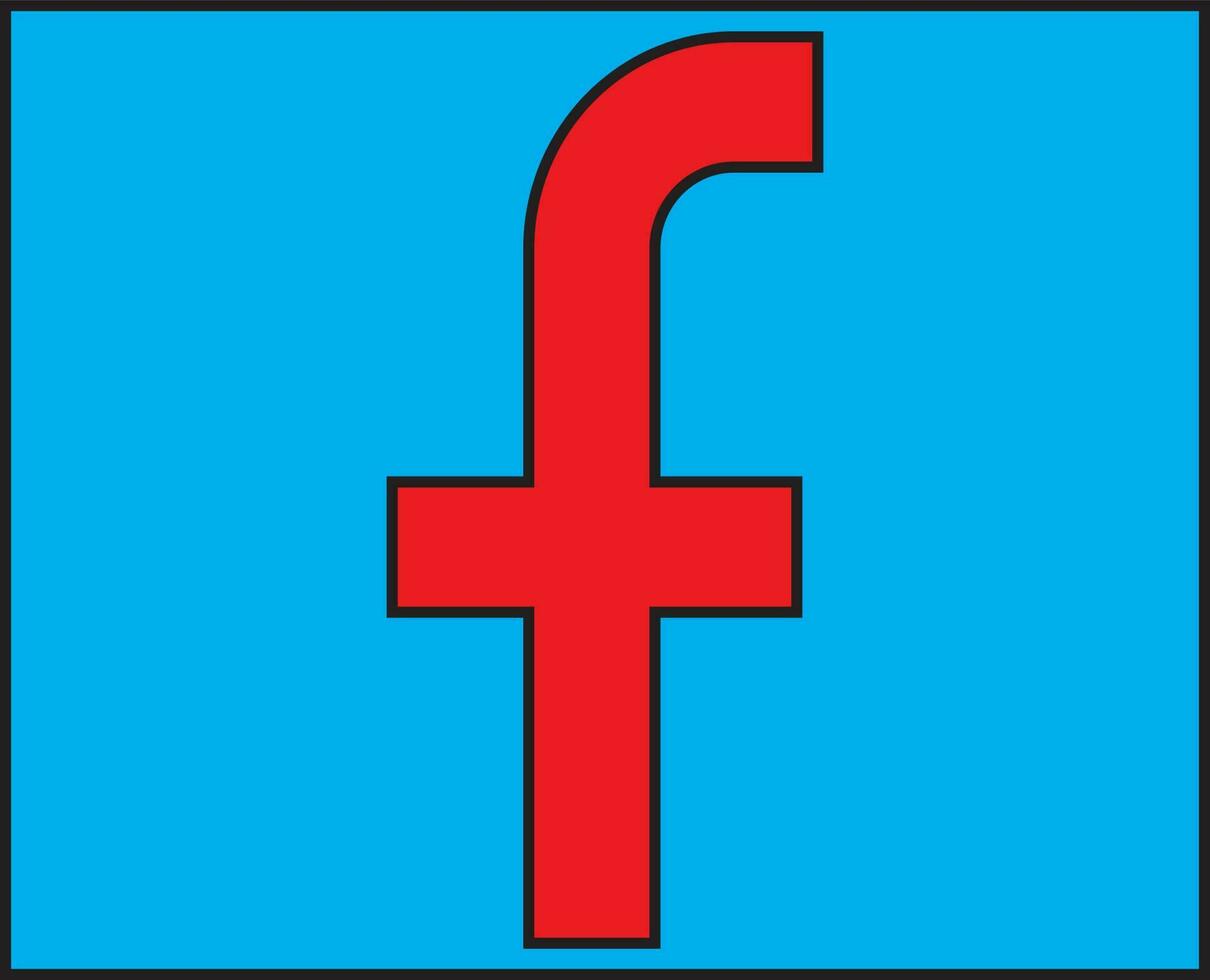 isolado Facebook logotipo. vetor