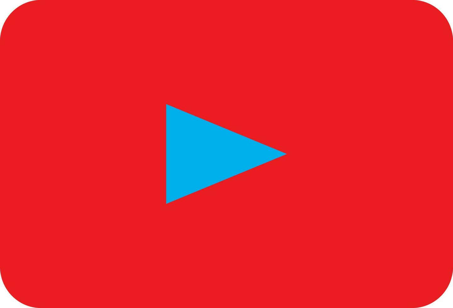 isolado Youtube logotipo dentro plano estilo. vetor