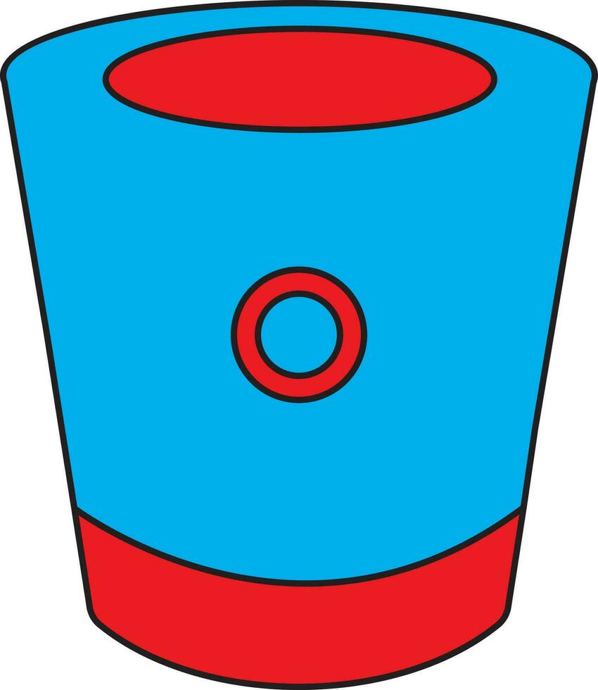 isolado vermelho e azul bitbucket. vetor