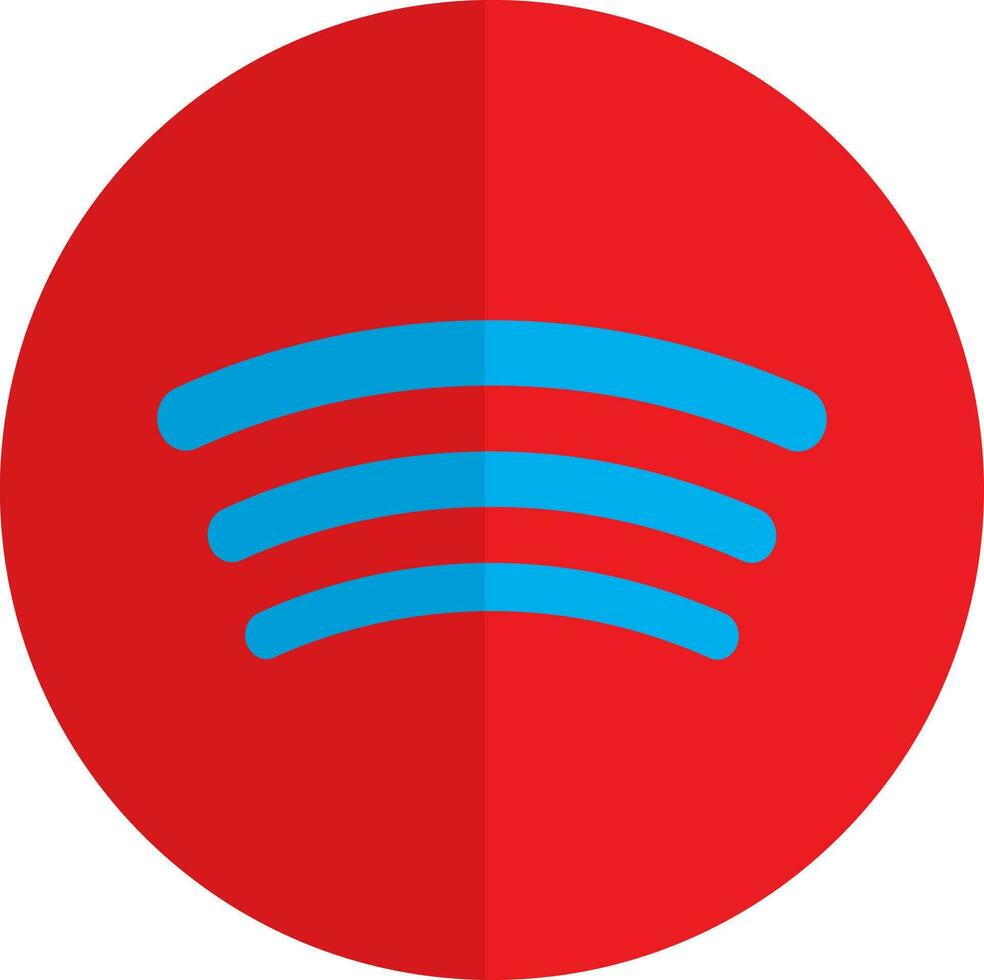 vermelho e azul spotify logotipo. vetor