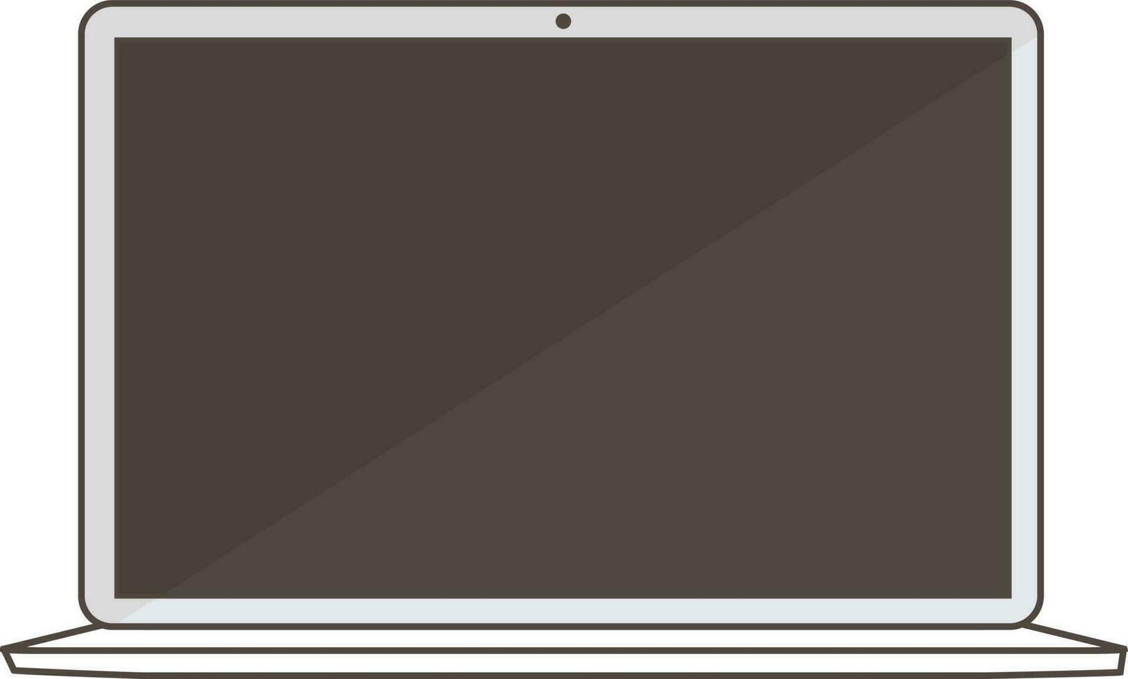plano estilo tela do uma computador portátil. vetor