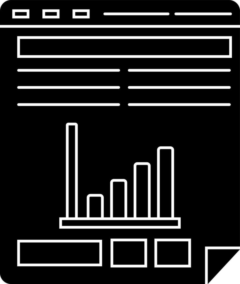 plano estilo dados relatório ícone com Barra gráfico. vetor