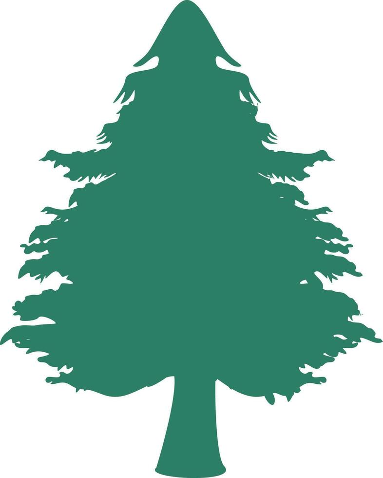 plano verde Natal árvore ícone. vetor