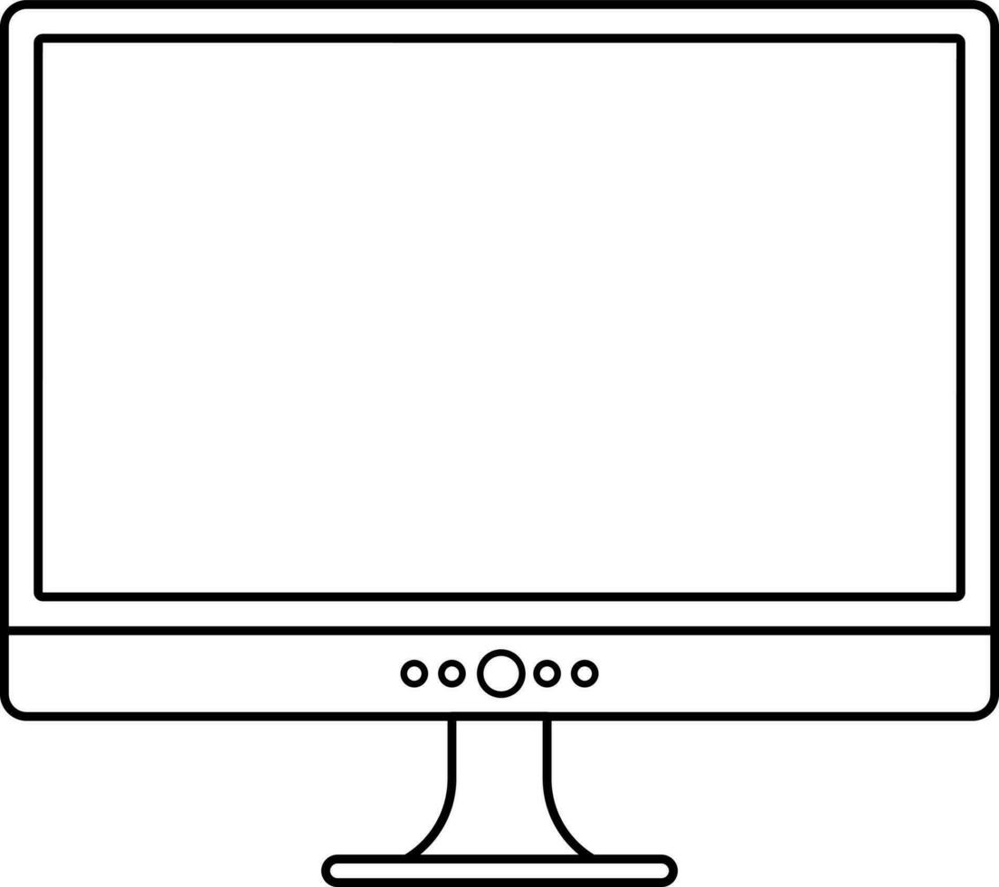 ícone do conduziu televisão ou monitor dentro AVC. vetor
