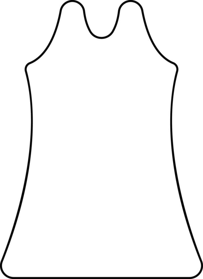 ilustração do uma vestir dentro Preto linha arte. vetor