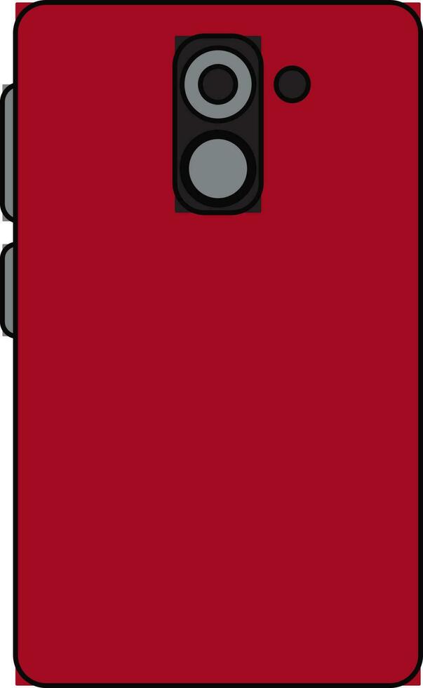 isolado vermelho e cinzento Câmera Smartphone. vetor
