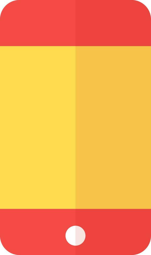 Smartphone ícone vermelho e amarelo cor. vetor