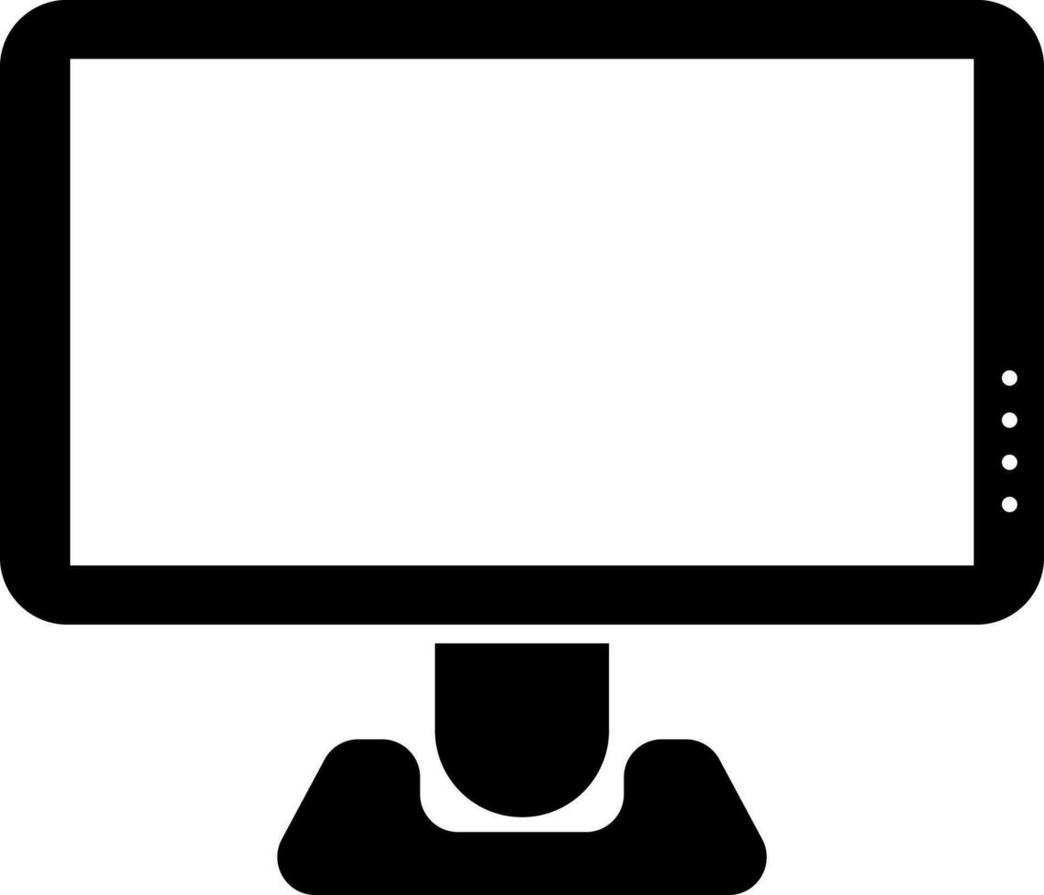ilustração do monitor glifo ícone. vetor