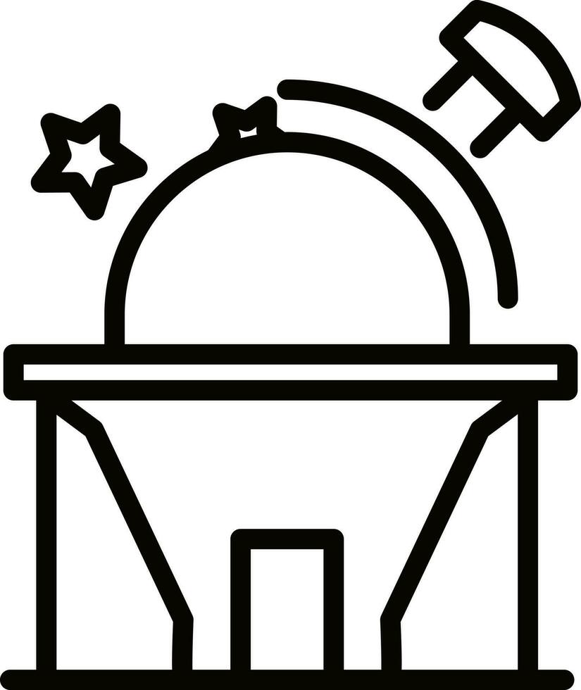 linha arte ilustração do observatório ícone. vetor