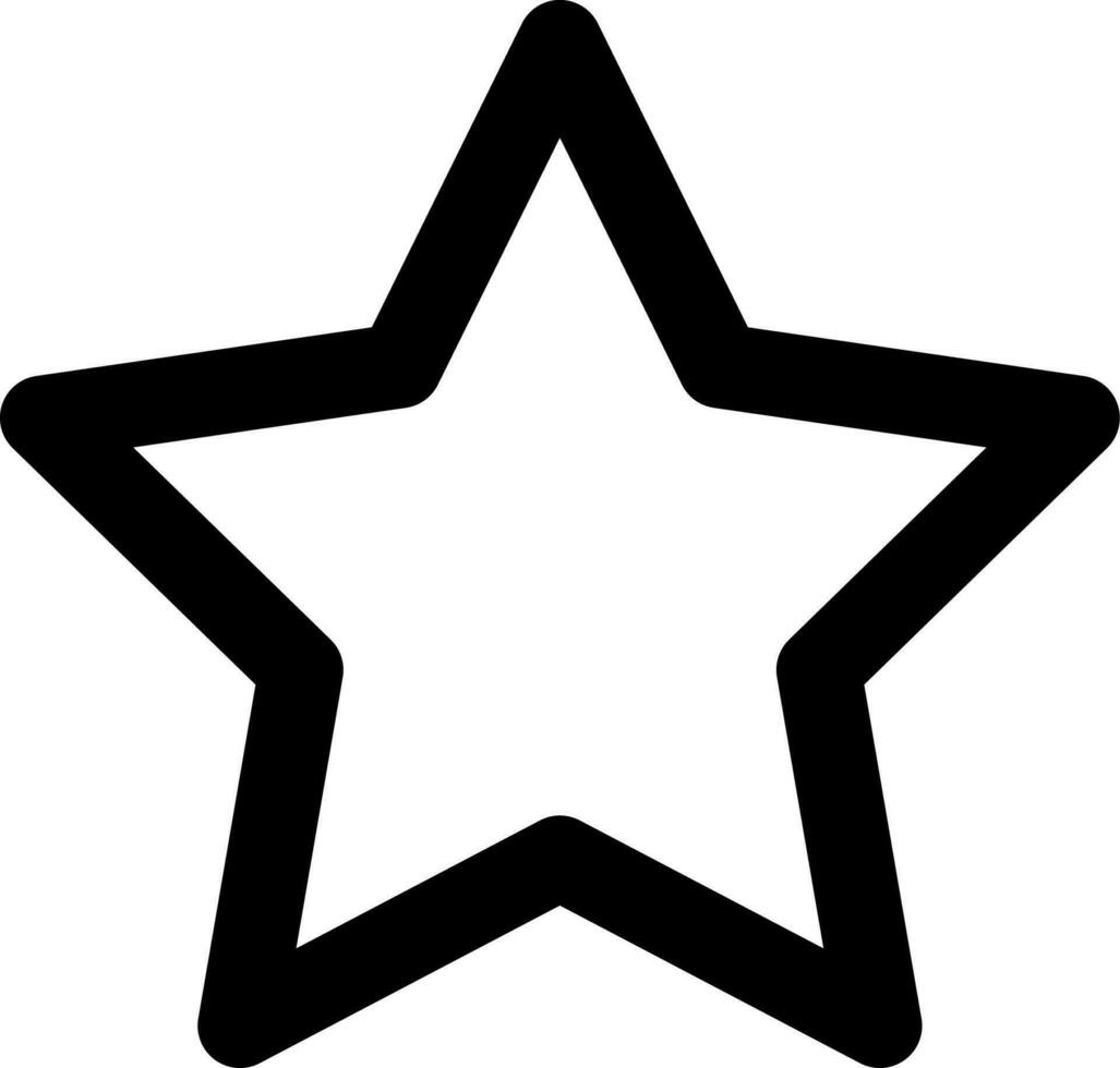 Estrela ou favorito ícone dentro linha arte. vetor