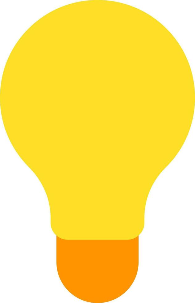 idéia ou luz lâmpada ícone dentro amarelo e laranja cor. vetor