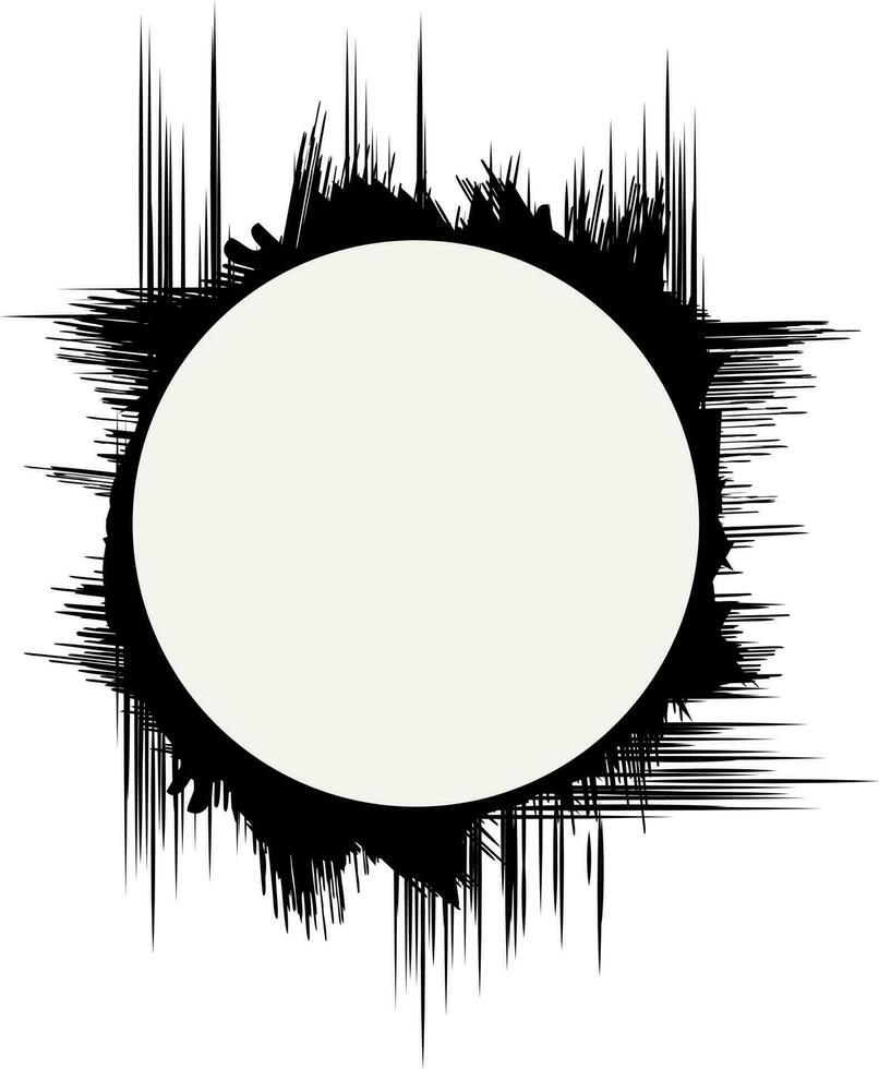 ilustração do círculo dentro Preto e branco cor e plano estilo. vetor