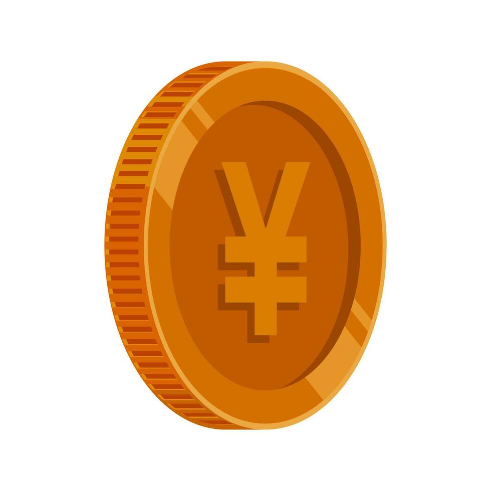 iene bronze moeda japonês iene vetor