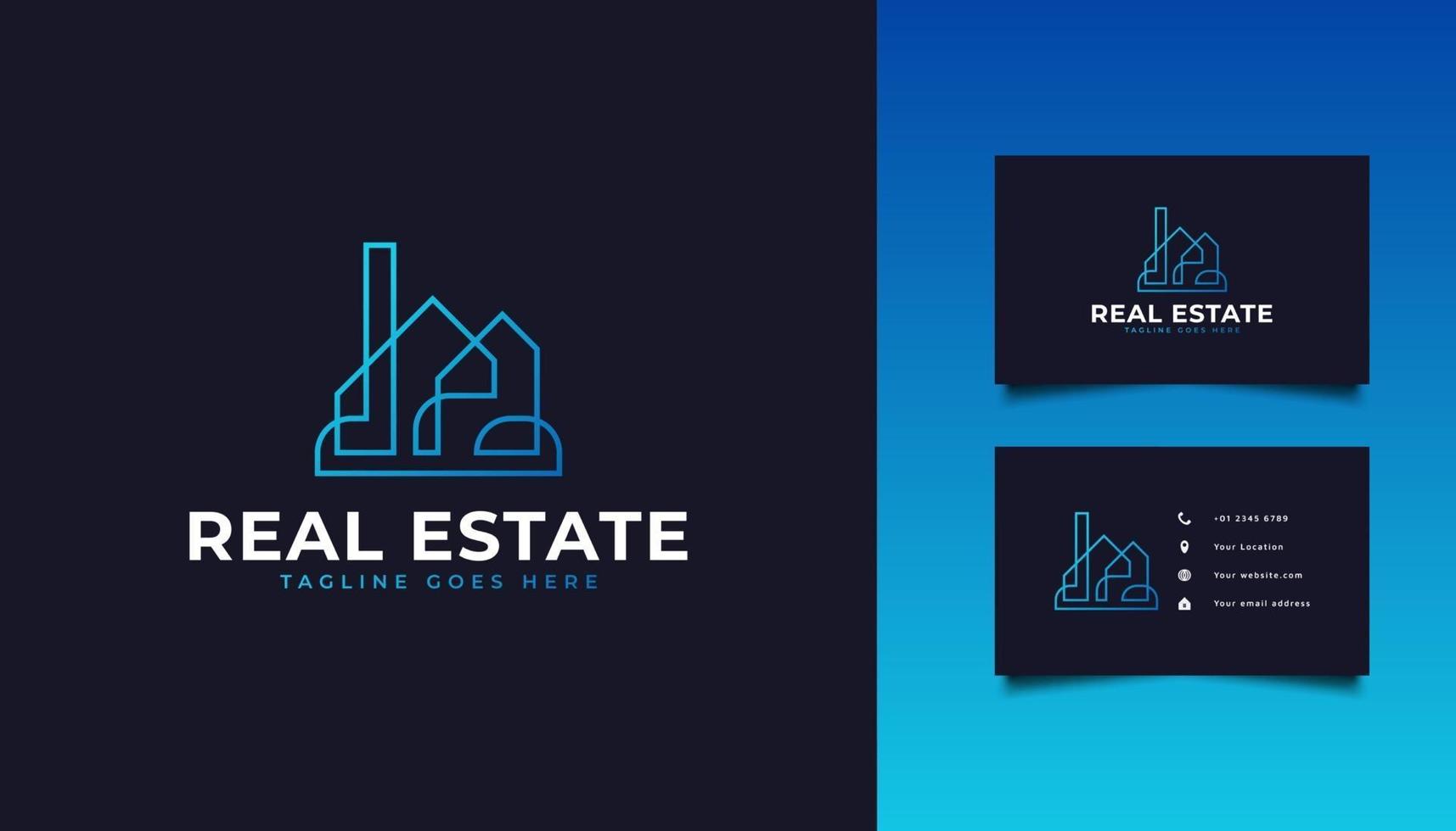 logotipo imobiliário moderno e futurista vetor