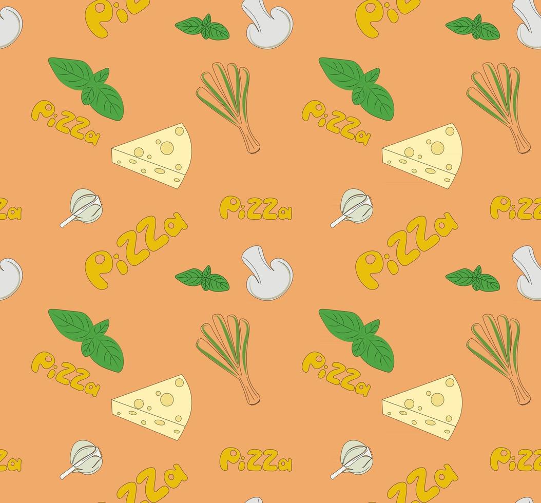 ilustração perfeita sobre o tema pizza vetor