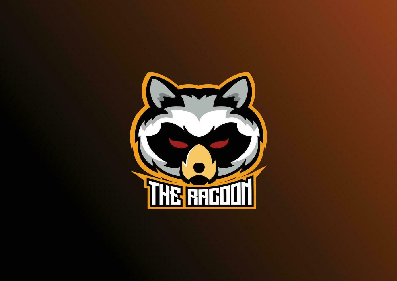 guaxinim esport logotipo Projeto mascote vetor