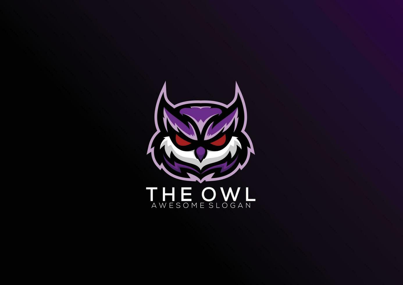 a coruja logotipo equipe esport Projeto mascote vetor