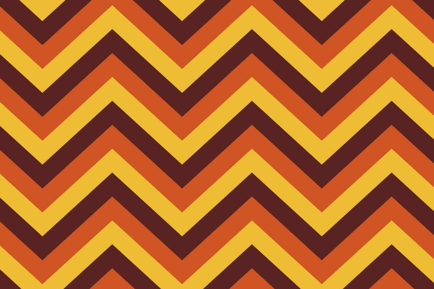 marrom, laranja e amarelo zig zag divisa textura fundo. espinha de peixe divisas listras moda vetor arte