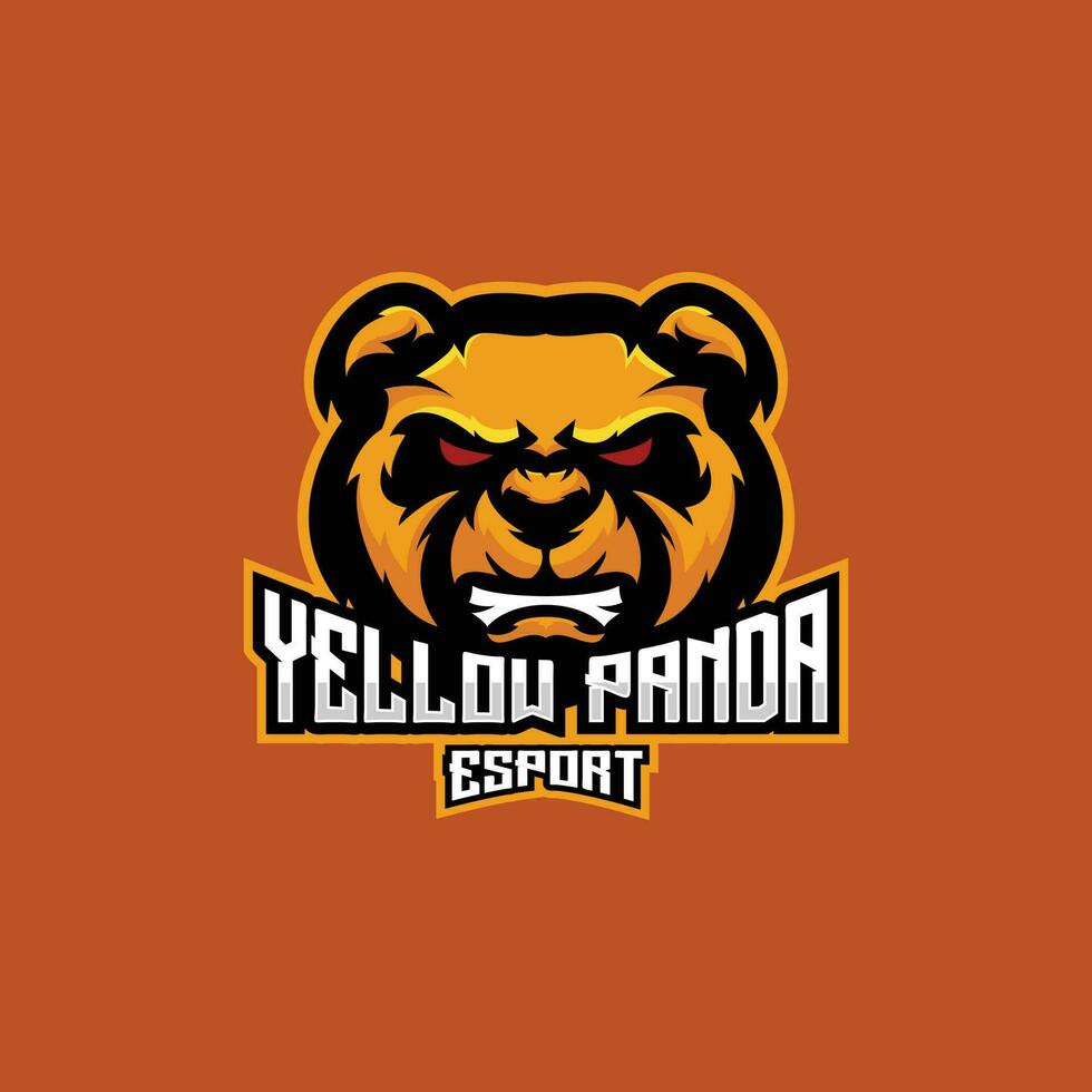 panda Bravo logotipo esport equipe Projeto jogos mascote vetor