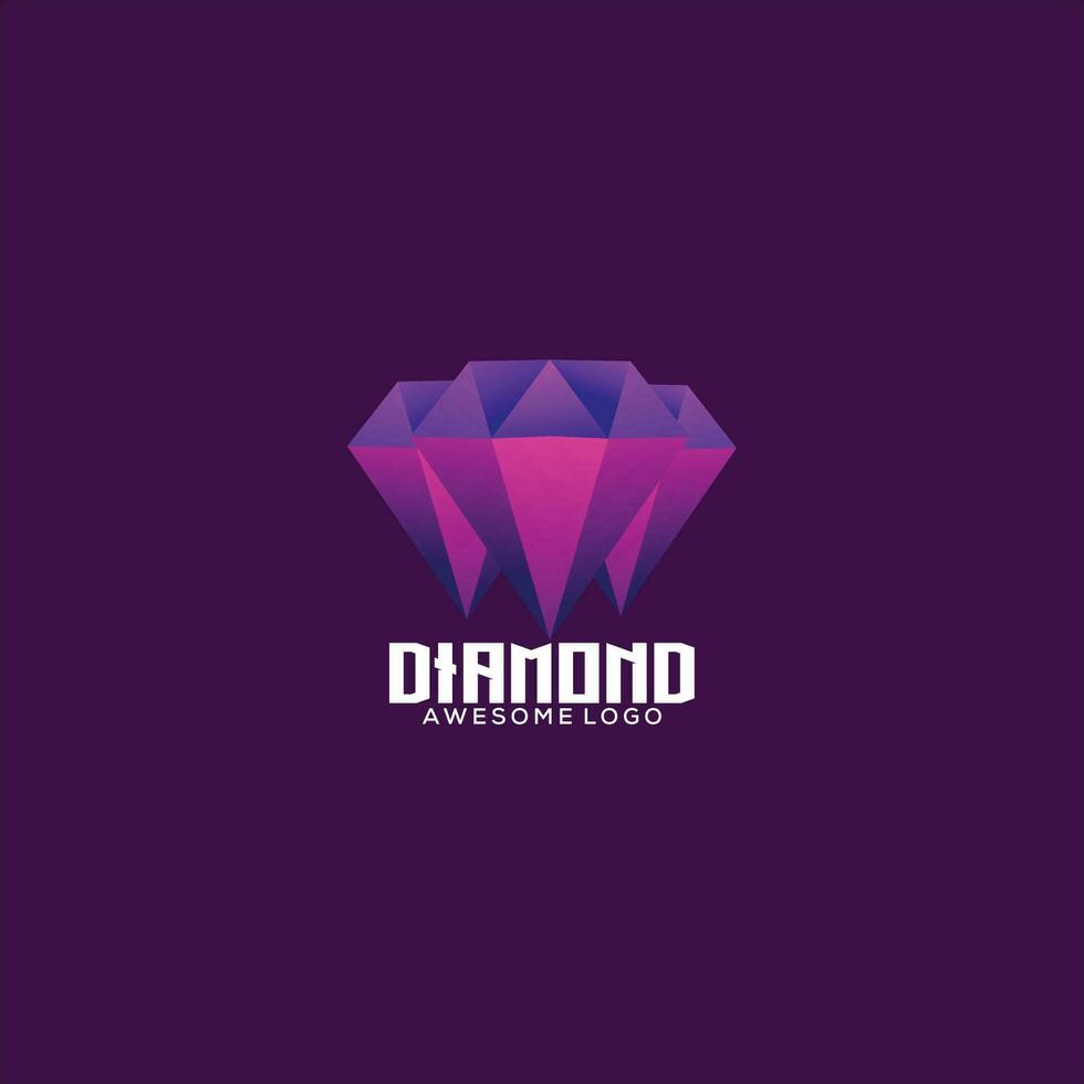 diamante logotipo Projeto gradiente cor vetor