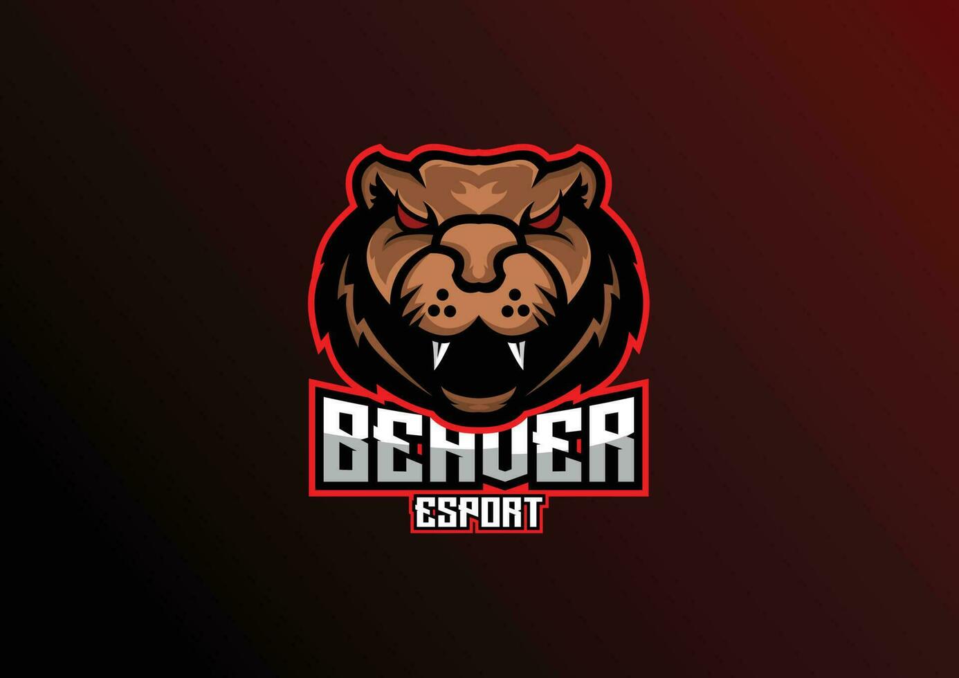 design de mascote de logotipo de esport castor vetor