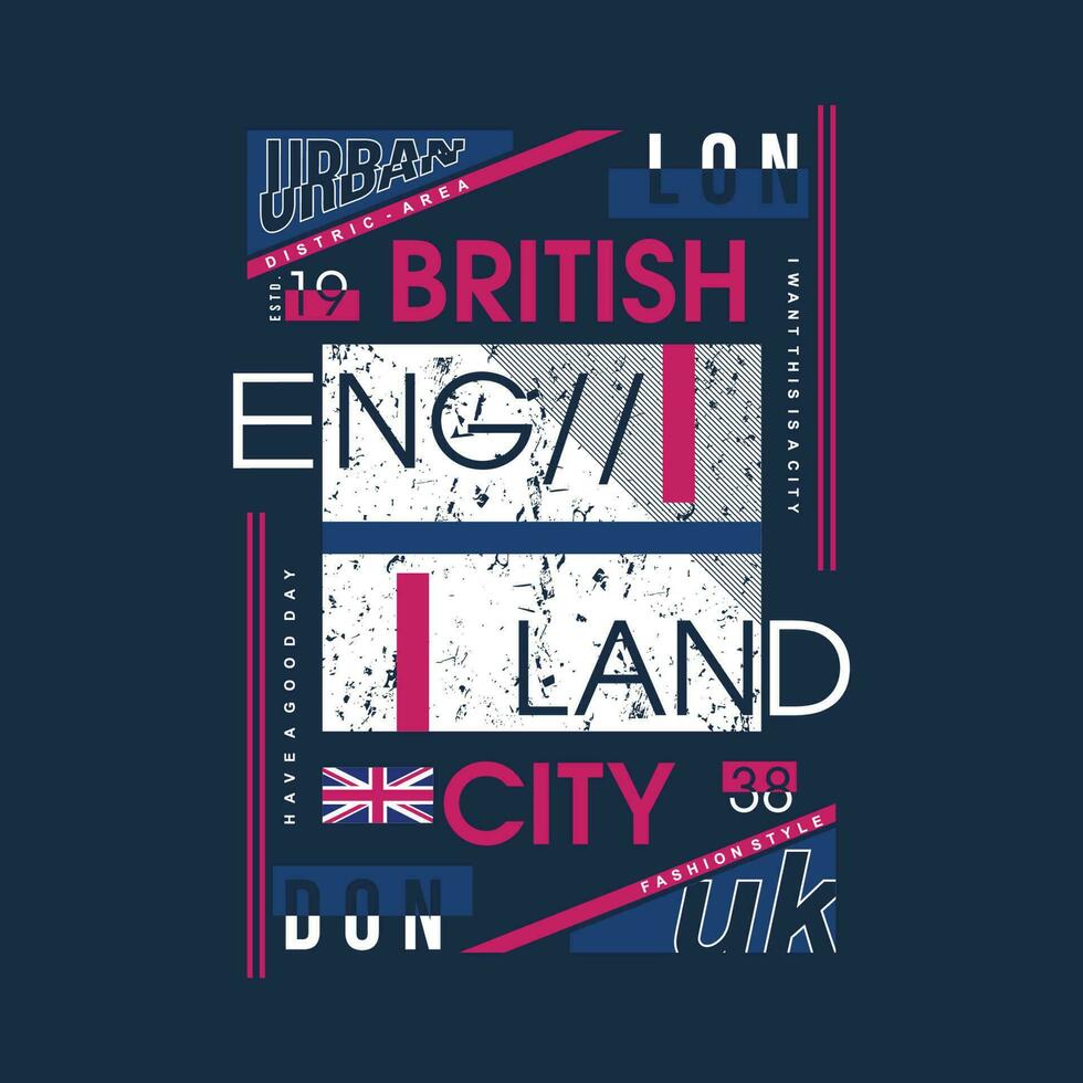 Inglaterra britânico cidade texto quadro, Armação gráfico ilustração, tipografia vetor, para casual t camisa impressão vetor