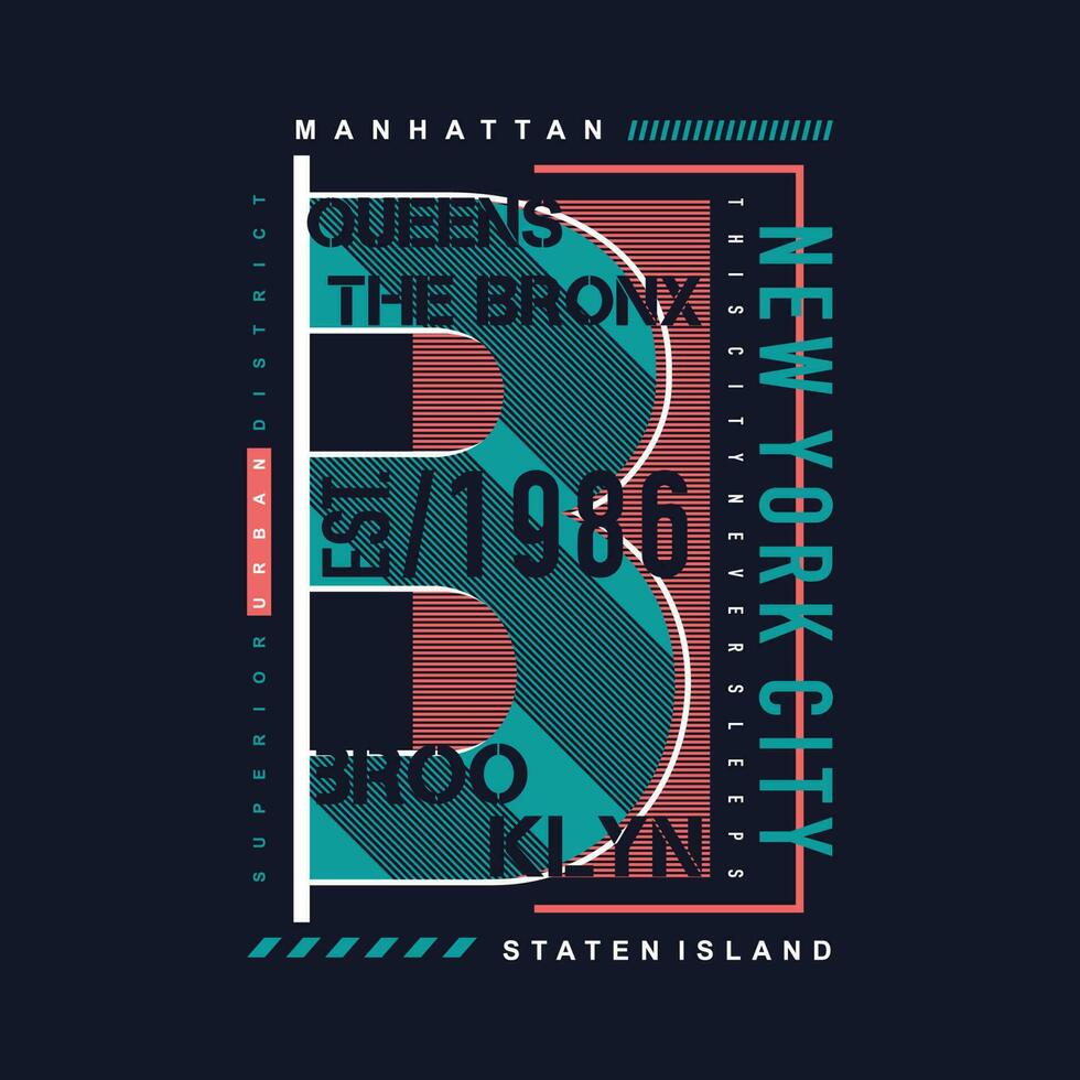 brooklyn, a bronx Novo Iorque urbano rua, gráfico projeto, tipografia vetor ilustração, moderno estilo, para impressão t camisa