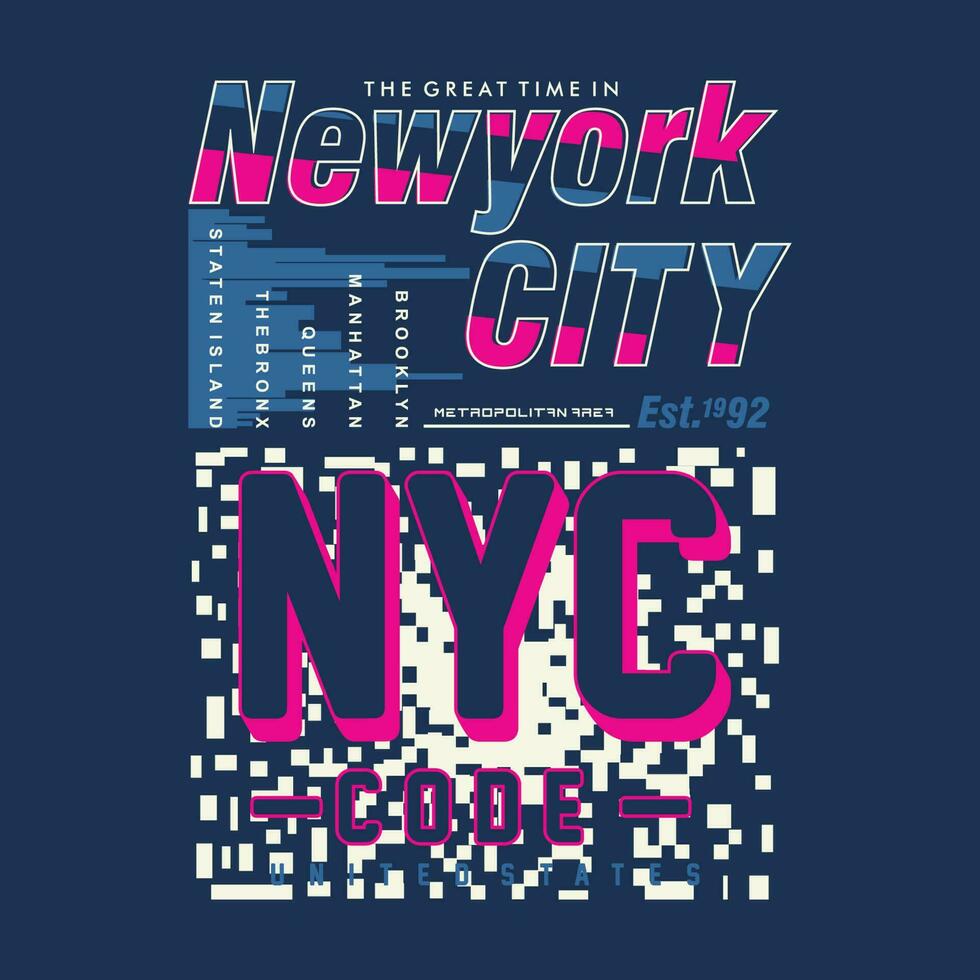 Novo Iorque cidade gráfico tipografia, vetor t camisa projeto, ilustração, Boa para casual ativo